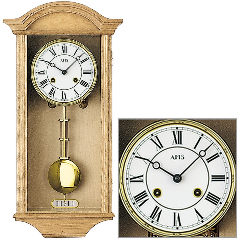 Regulator mit Pendel Holz Eiche Pendeluhr