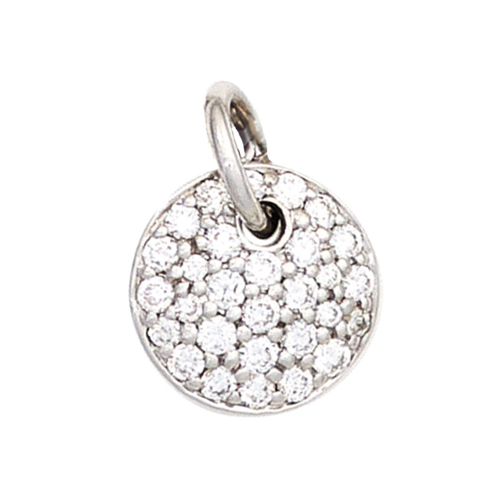 Anhänger rund 585 Weißgold 29 Diamanten Brillanten 0,34ct. Weißgoldanhänger