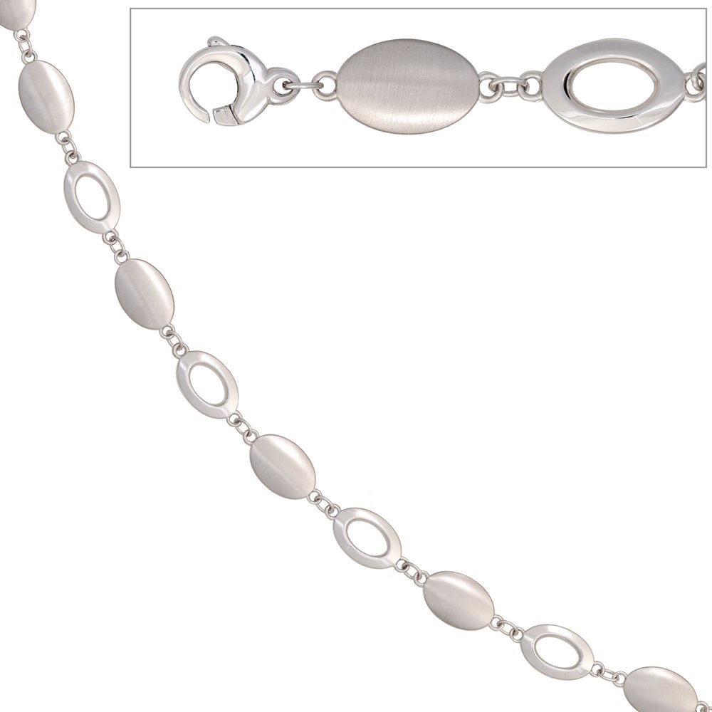Collier Halskette 585 Weißgold mattiert 44,5cm Kette Goldkette
