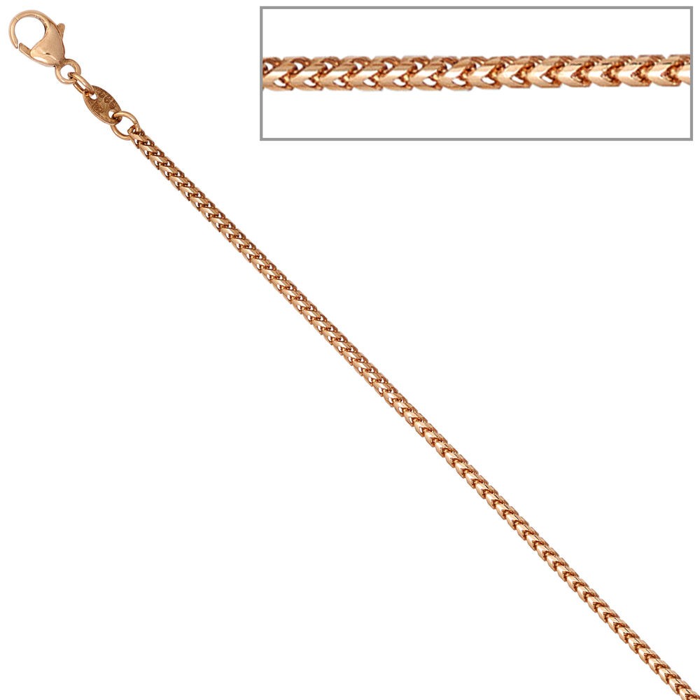 Bingokette 585 Rotgold 1,5mm 42cm Gold Kette Halskette Rotgoldkette Karabiner