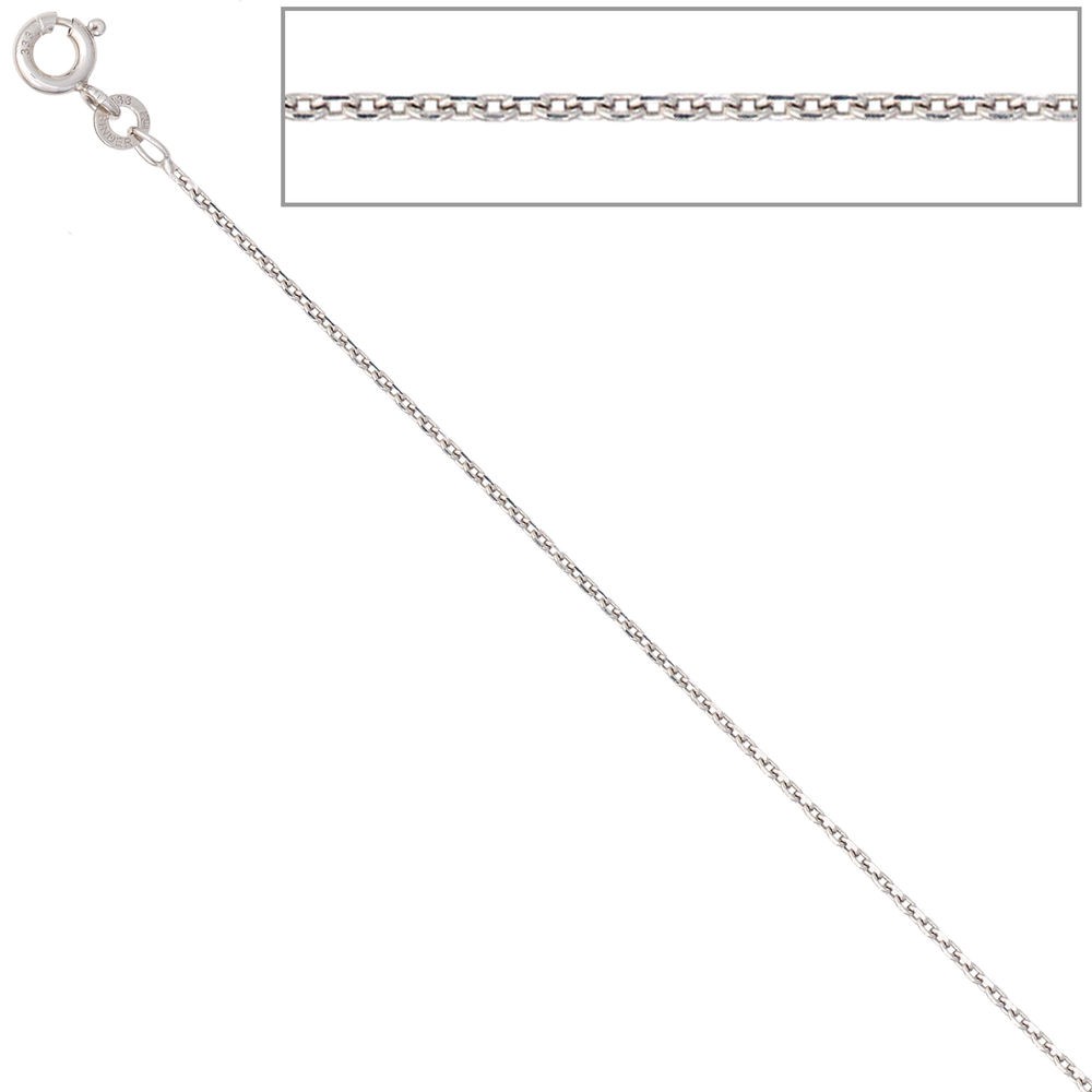 Ankerkette 333 Weißgold 1,3mm 50cm Gold Kette Halskette Weißgoldkette