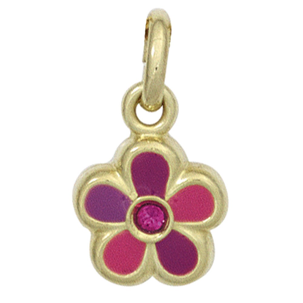 Kinder Anhänger Blume 333 Gelbgold Kinderanhänger