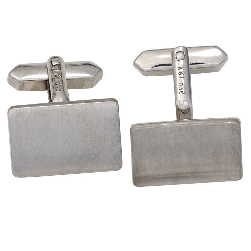 Manschettenknöpfe 925 Sterling Silber rhodiniert mattiert