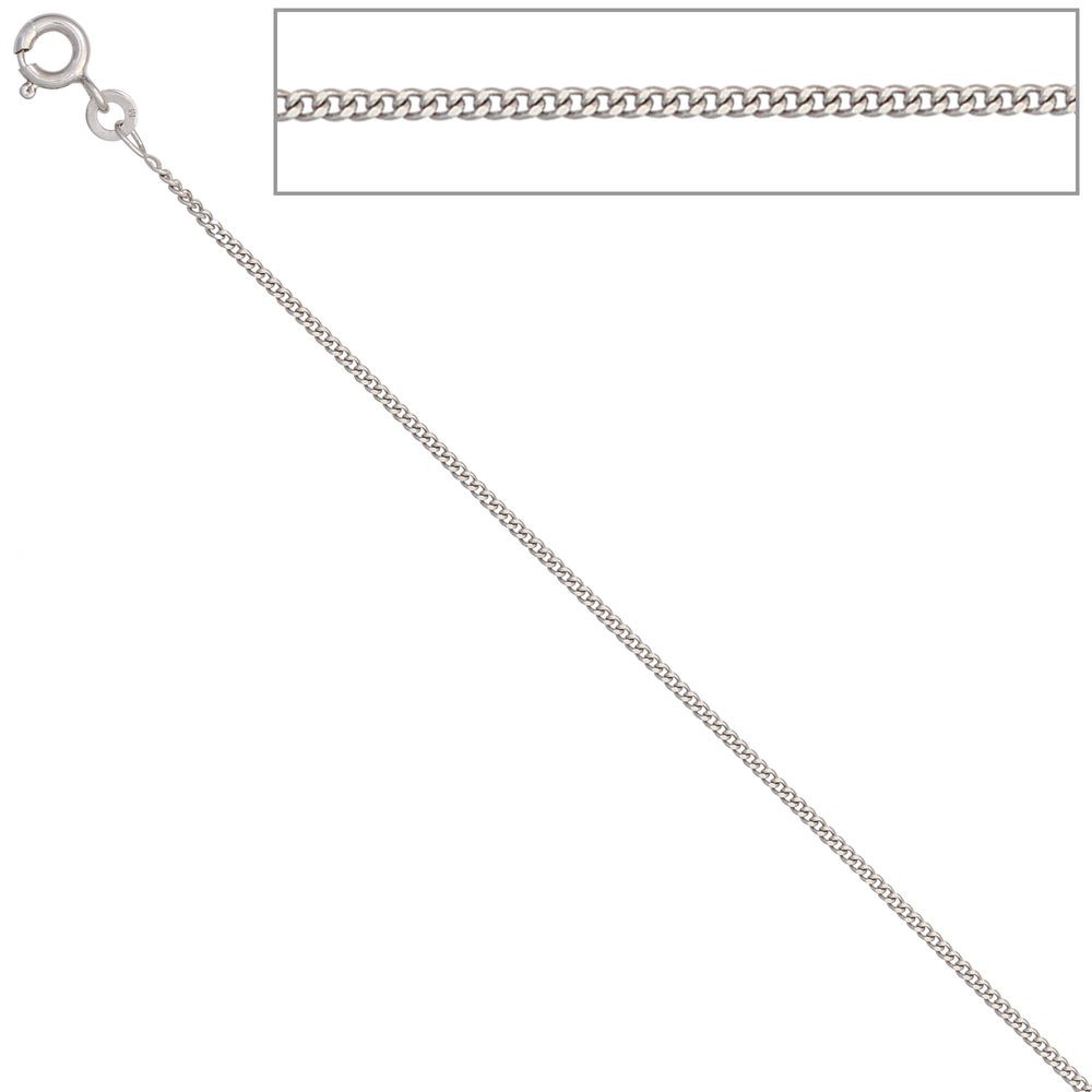 Panzerkette 333 Weißgold 1,3mm 45cm Gold Kette Halskette Weißgoldkette