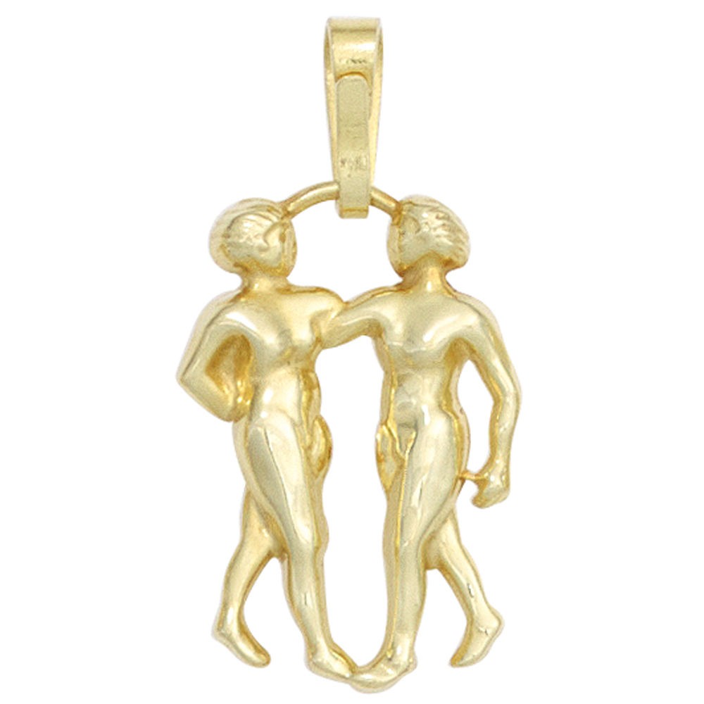 Anhänger Sternzeichen Zwilling 333 Gelbgold Sternzeichenanhänger
