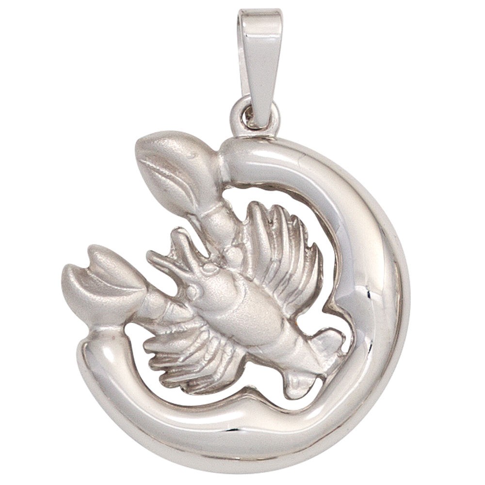 Anhänger Sternzeichen Krebs 925 Sterling Silber matt Sternzeichenanhänger