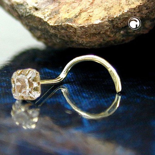 Nasenstecker Zirkonia 585 Gold