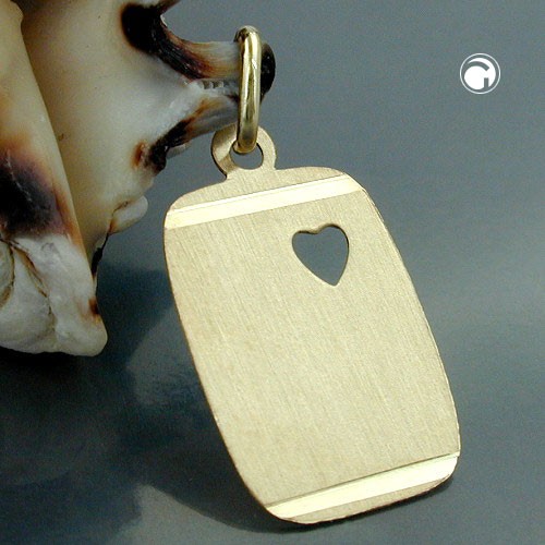 Anhänger Gravurplatte 585 Gold