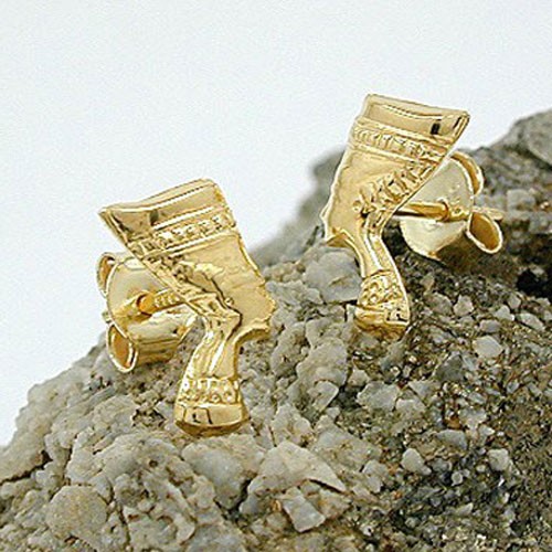 Ohrstecker Nofretete glänzend 333 Gelbgold