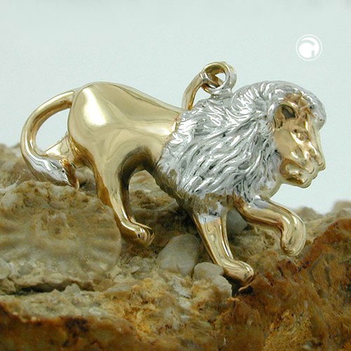 Anhänger Löwe matt-glänzend 375 Gold