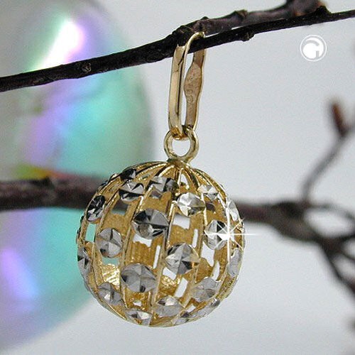 Anhänger filigrane Kugel 375 Gold