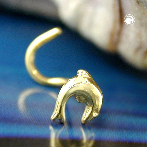 Nasenstecker kleiner Delfin 750 Gold