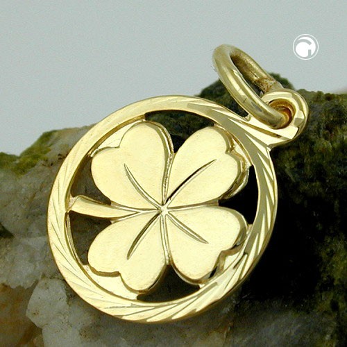 Anhänger Kleeblatt 375 Gold