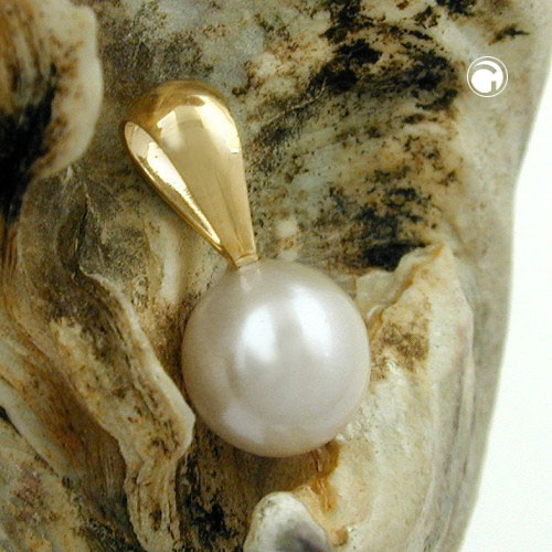 Anhänger Zuchtperle rund 375 Gold