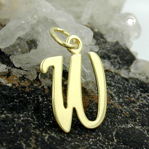 Anhänger Buchstabe W 333 Gelbgold