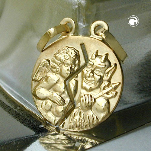 Anhänger Engel/Teufel 2 Ösen 375 Gold