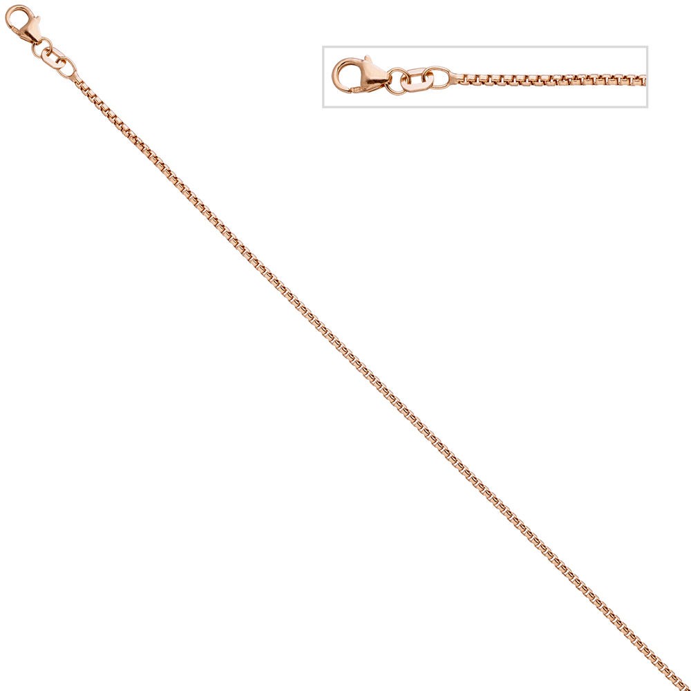 Venezianerkette 925 Silber rotgold vergoldet 1,5mm 45cm Halskette Kette