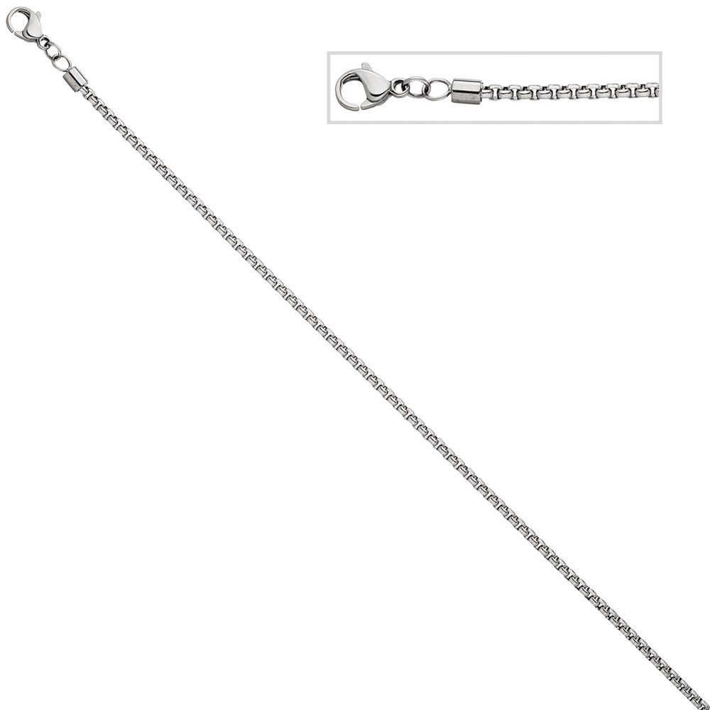 Venezianerkette rund Edelstahl 1,8mm 50cm Halskette Kette Karabiner
