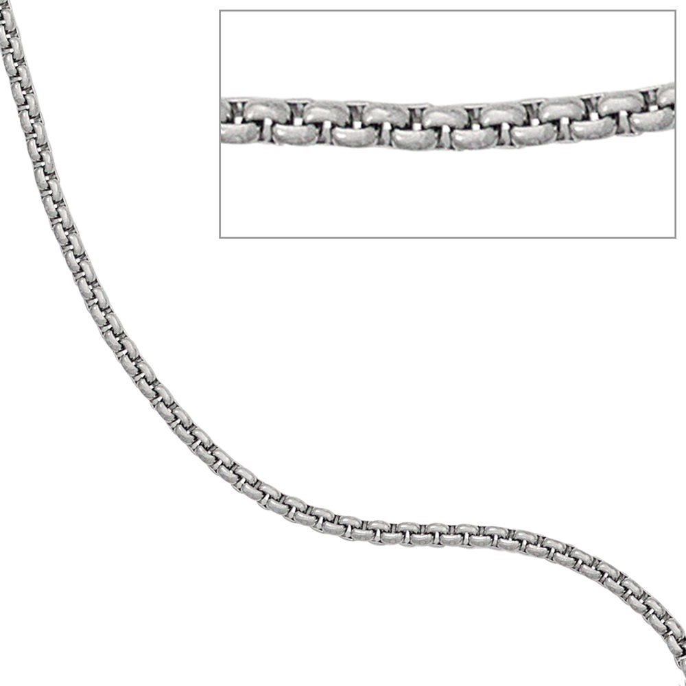 Venezianerkette rund Edelstahl 1,8mm 80cm Halskette Kette Karabiner