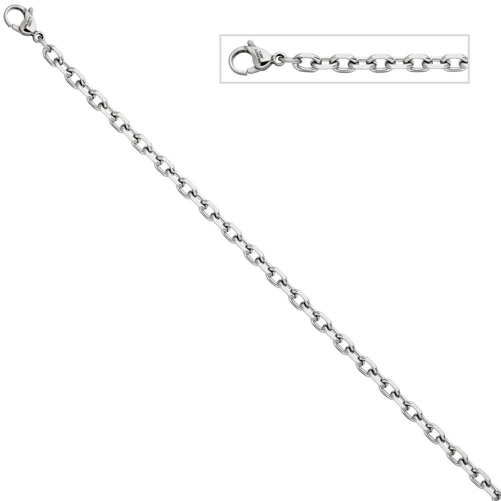 Ankerkette Edelstahl 4,3mm 45cm Halskette Kette Karabiner