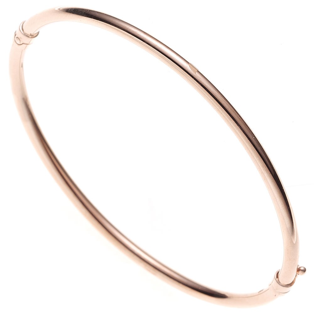 Armreif Armband oval 585 Rotgold Goldarmreif Steckverschluss