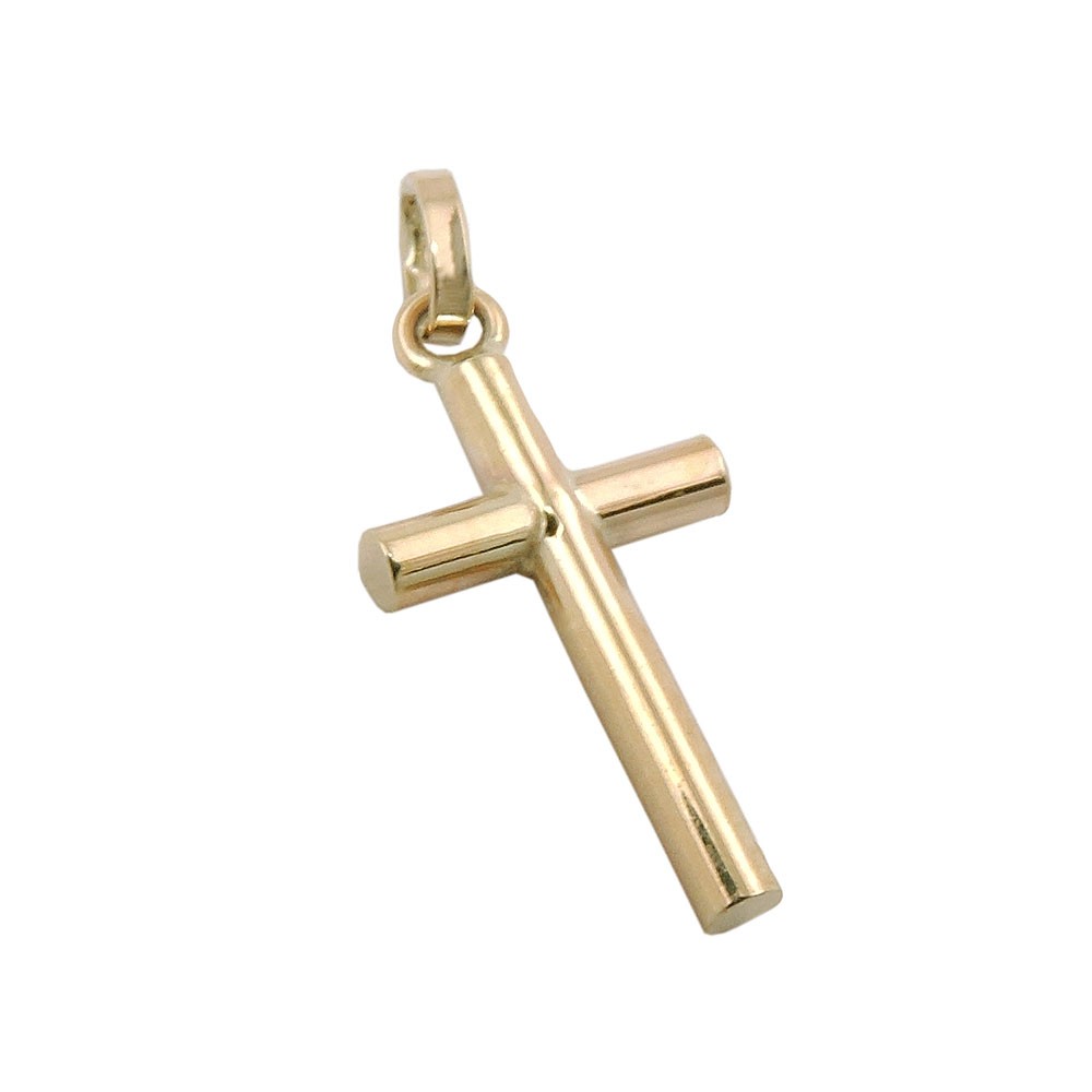 Anhänger kleines Kreuz glänzend 375 Gold