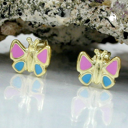 Ohrstecker Schmetterling 375 Gold