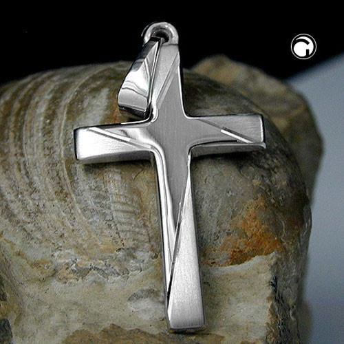 Anhänger Kreuz diamantiert 14K Weißgold