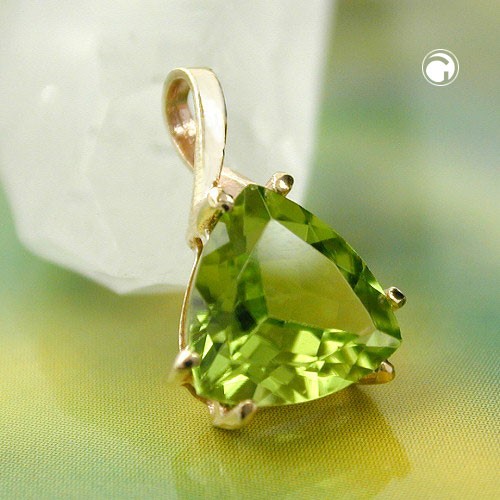 Anhänger Zirkonia olivine 375 Gold