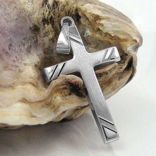 Anhänger Kreuz 585 Weißgold