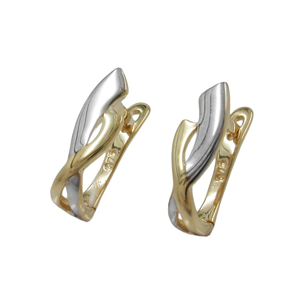 Creole Ohrring bicolor 375 Gold