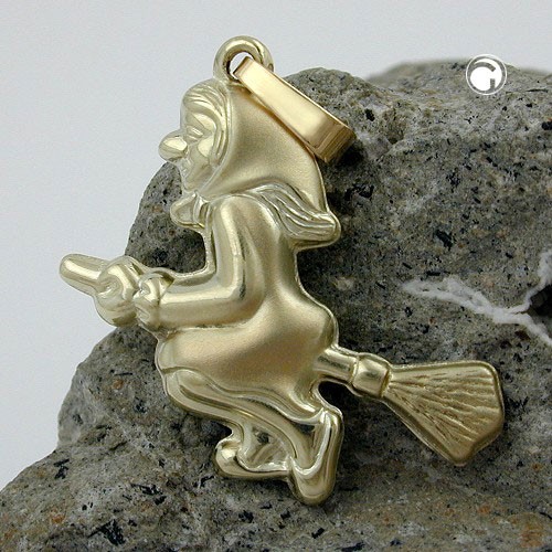 Anhänger Hexe 375 Gold