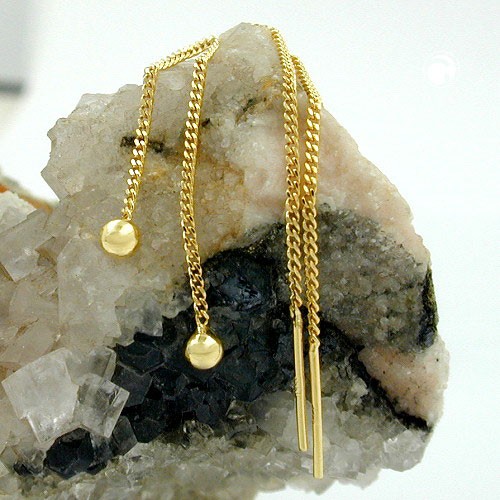 Durchzieher Kette mit Kugel 333 Gelbgold
