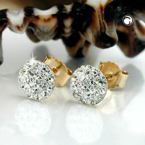 Ohrstecker mit vielen Steinen 375 Gold