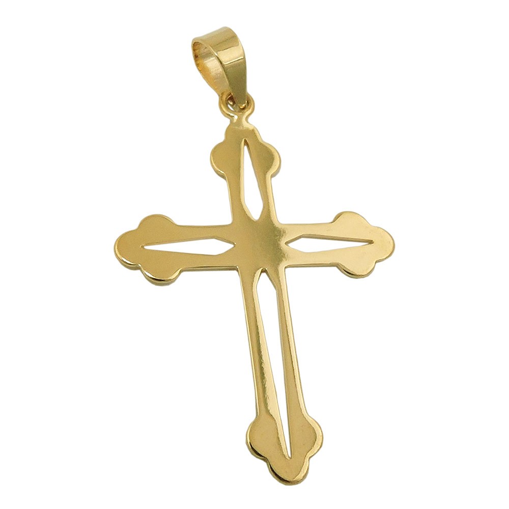 Anhänger Kreuz durchbrochen glänzend 375 Gold