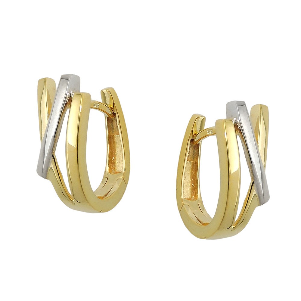 Creole Ohrring bicolor 375 Gold