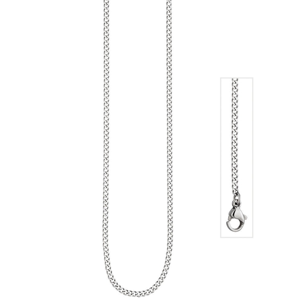 Panzerkette Edelstahl 2,2mm 45cm Halskette Kette Karabiner