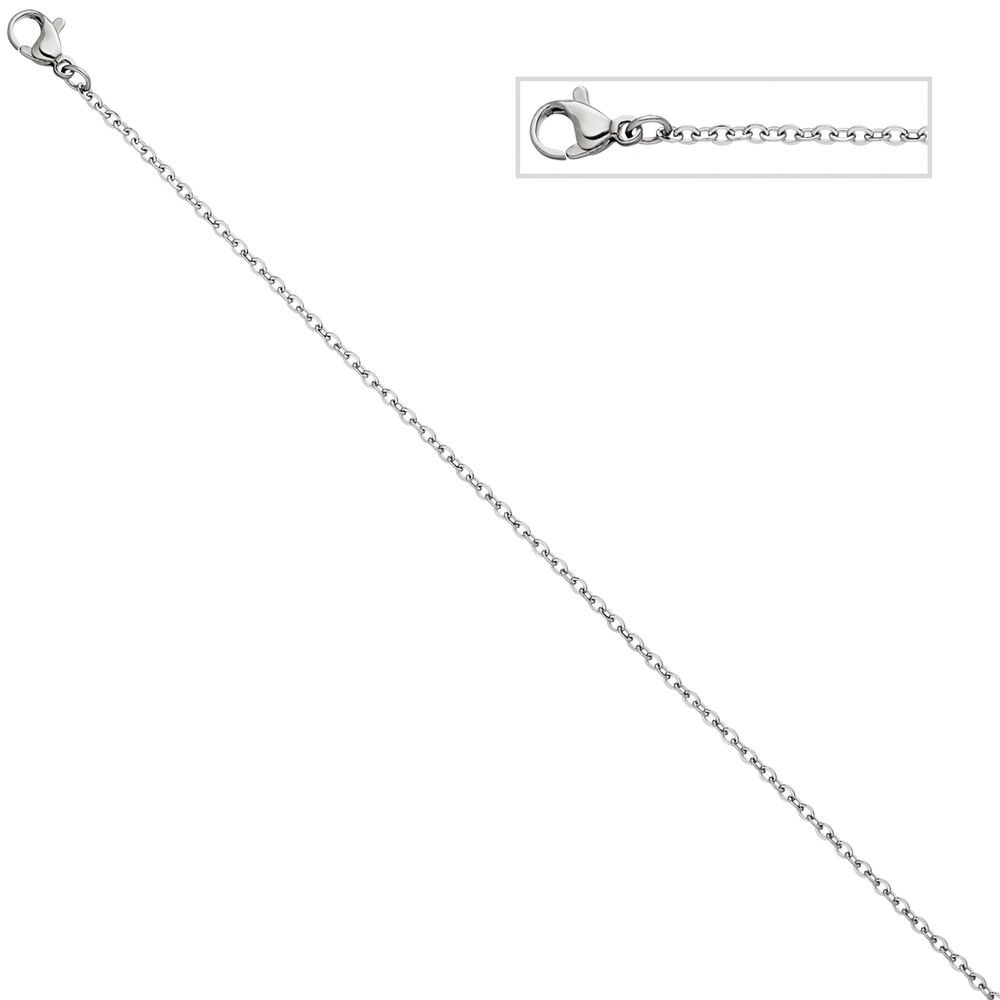 Halskette Edelstahl 2,0mm 46cm Kette Karabiner