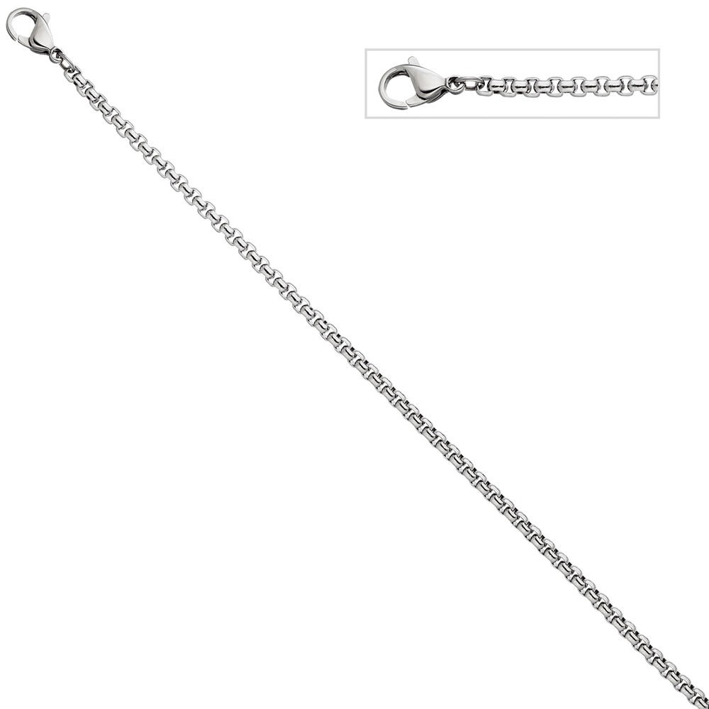 Venezianerkette Edelstahl 3mm 45cm Kette Halskette Karabiner