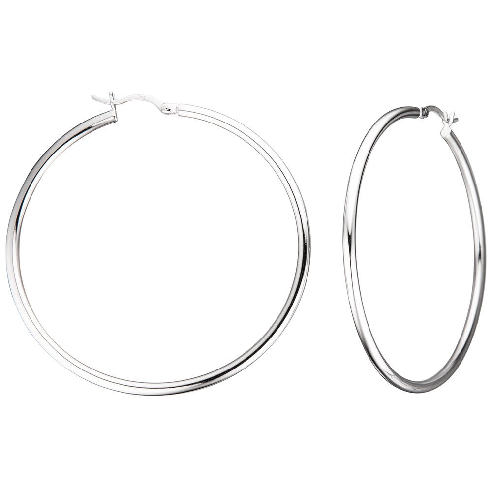 Creolen rund 925 Sterling Silber Ohrringe Silberohrringe Silbercreolen