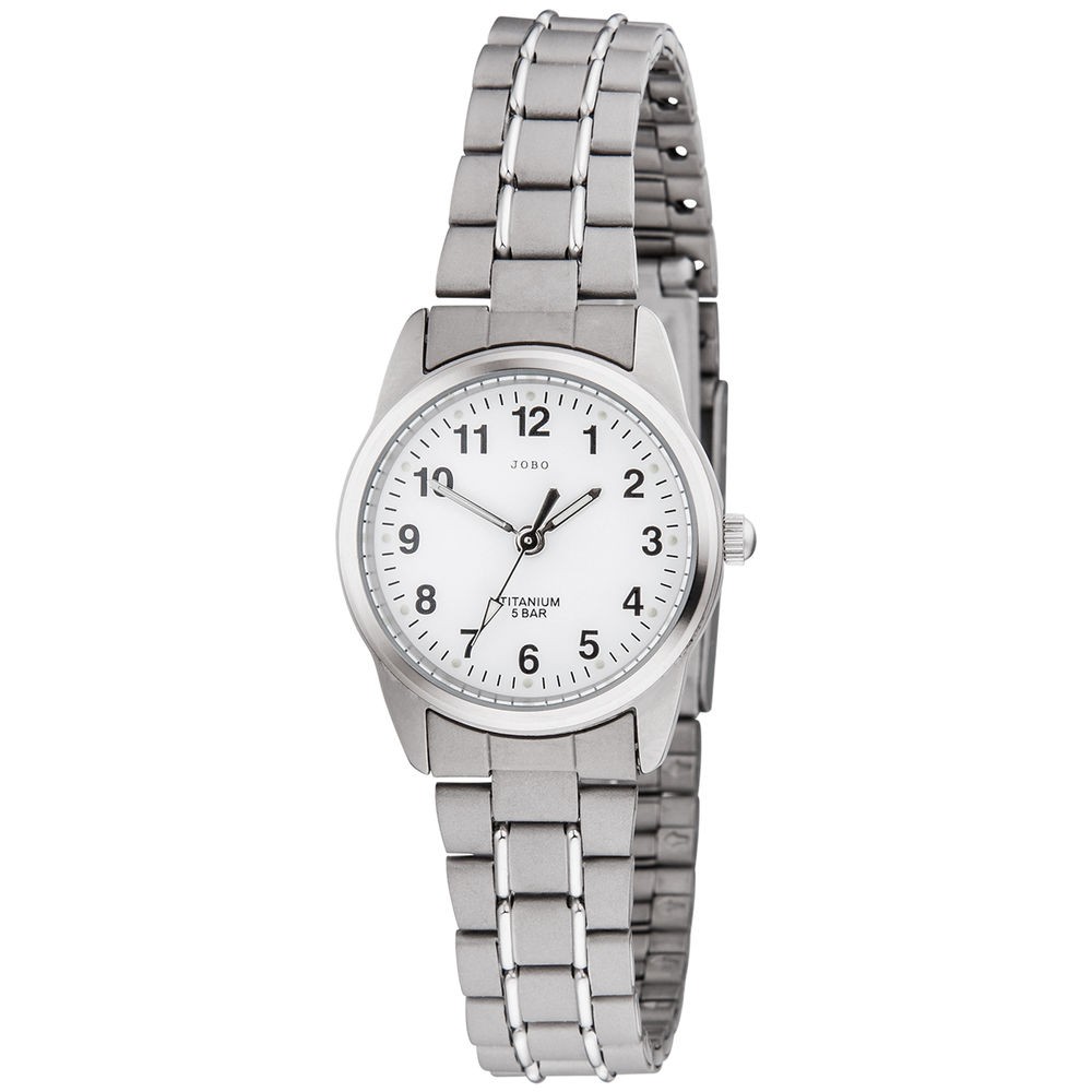 JOBO Damen Armbanduhr Quarz Analog Titan Damenuhr