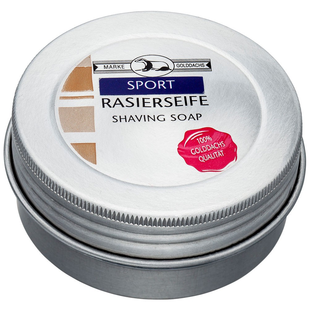 Golddachs Rasierseife Aluminium-Dose SPORT