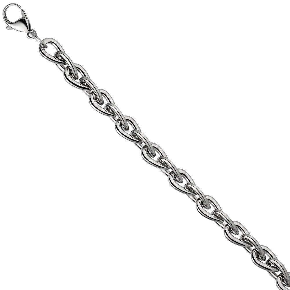 Armband aus Edelstahl 21cm Karabiner