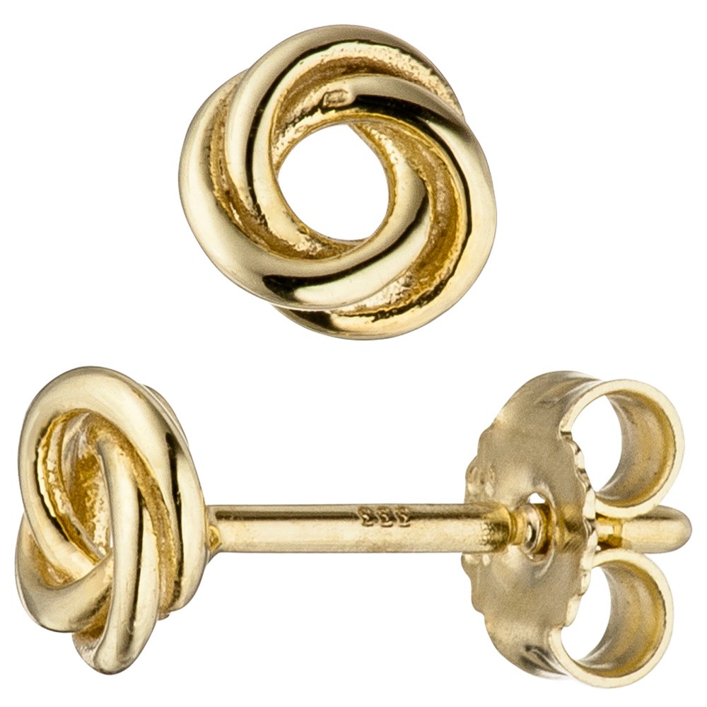 Ohrstecker verschlungen 333 Gelbgold Ohrringe Goldohrringe