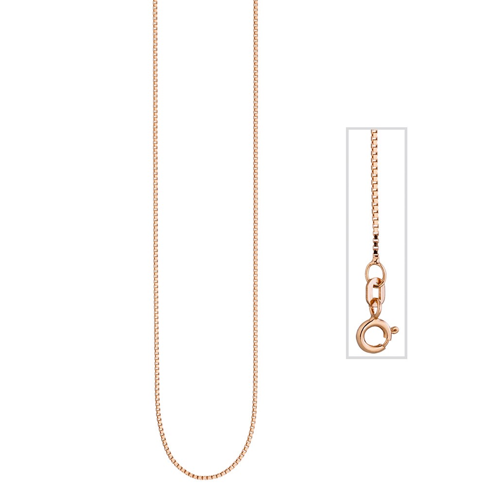 Venezianerkette 925 Silber rotgold vergoldet 0,8mm 42cm Kette Halskette