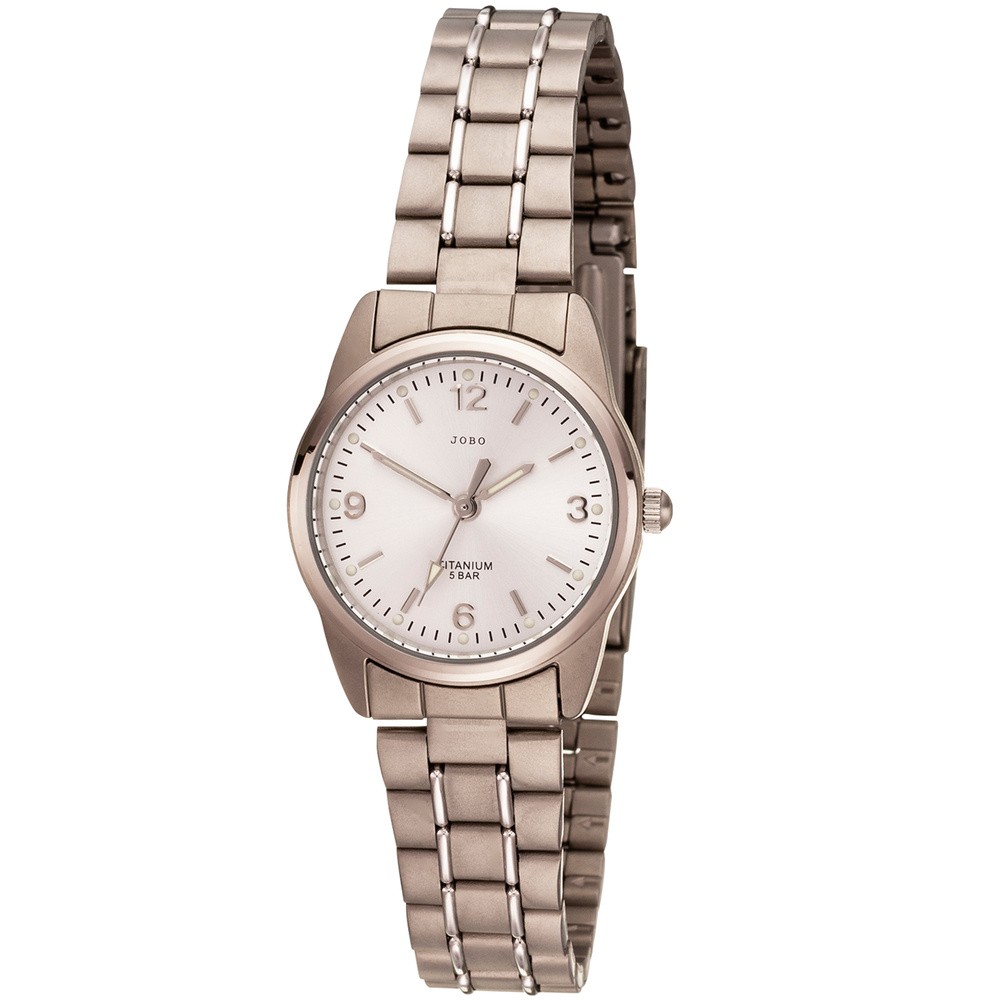 JOBO Damen Armbanduhr Quarz Analog Titan Damenuhr