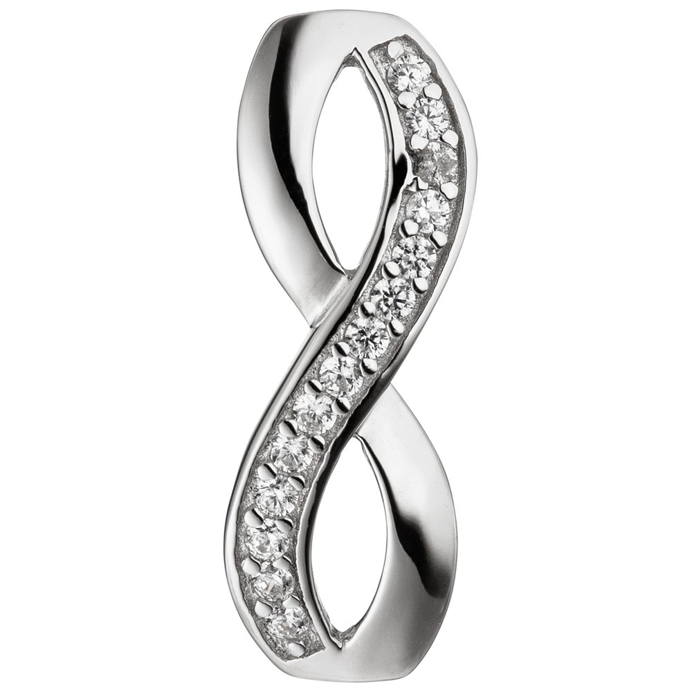 Anhänger Unendlich 925 Sterling Silber mit Zirkonia Silberanhänger