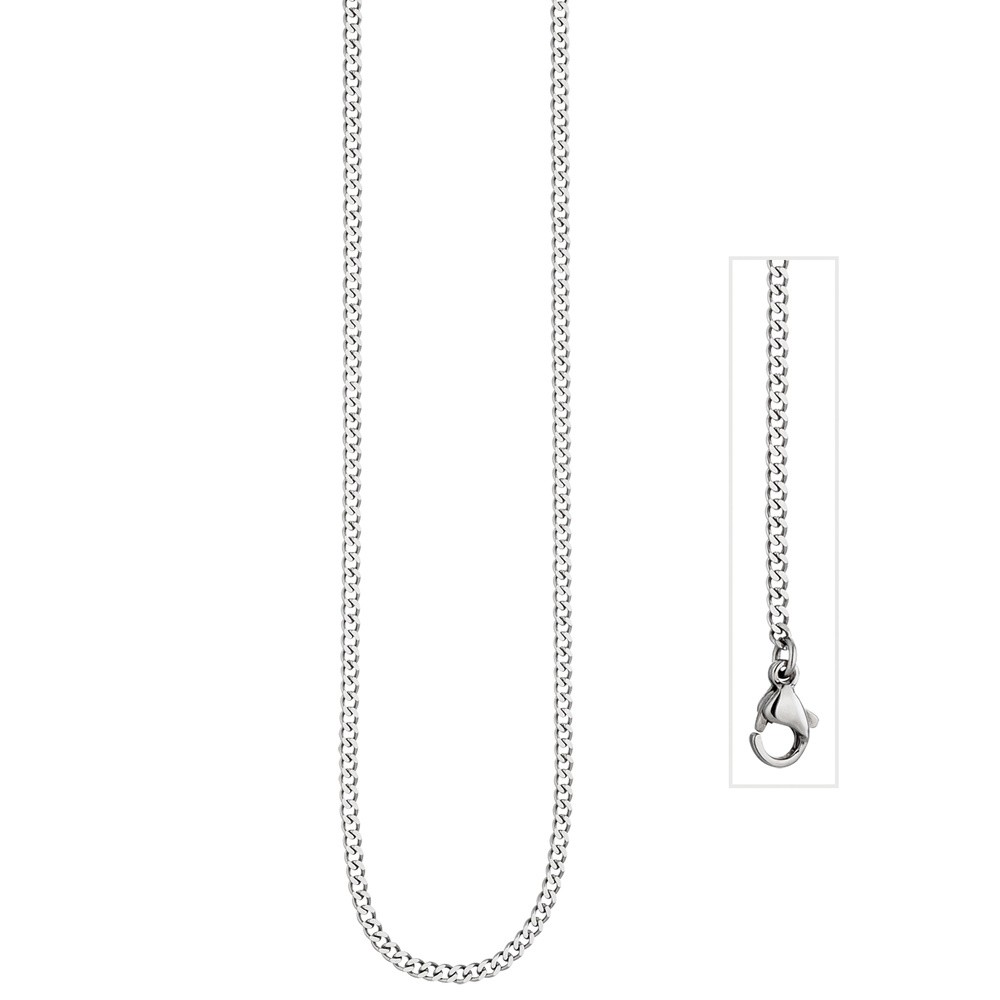 Panzerkette Edelstahl 2mm 60cm Kette Halskette Karabiner
