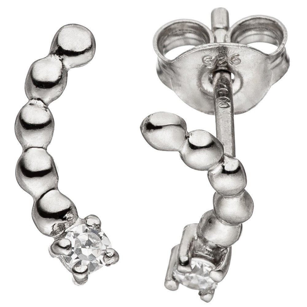 Ohrstecker 925 Sterling Silber 2 Zirkonia Ohrringe Silberohrringe