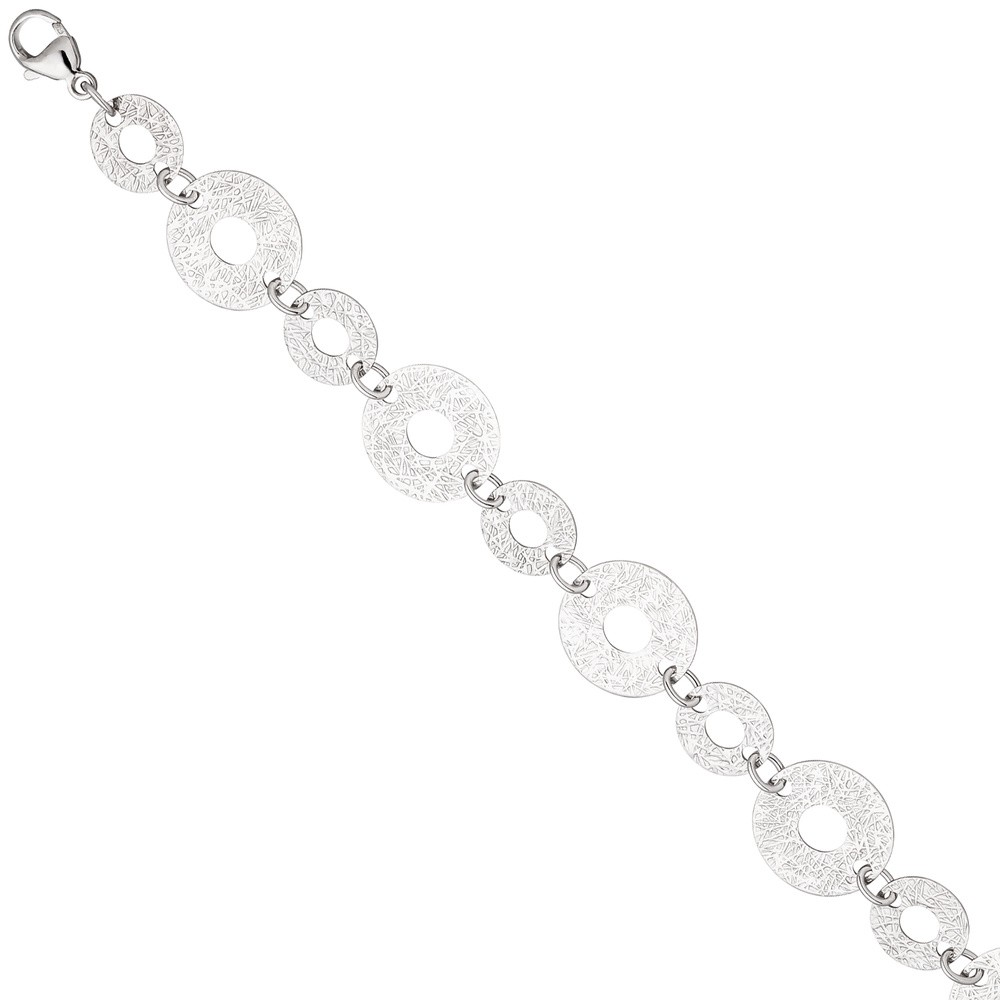 Armband 925 Sterling Silber mit Struktur 20cm Silberarmband